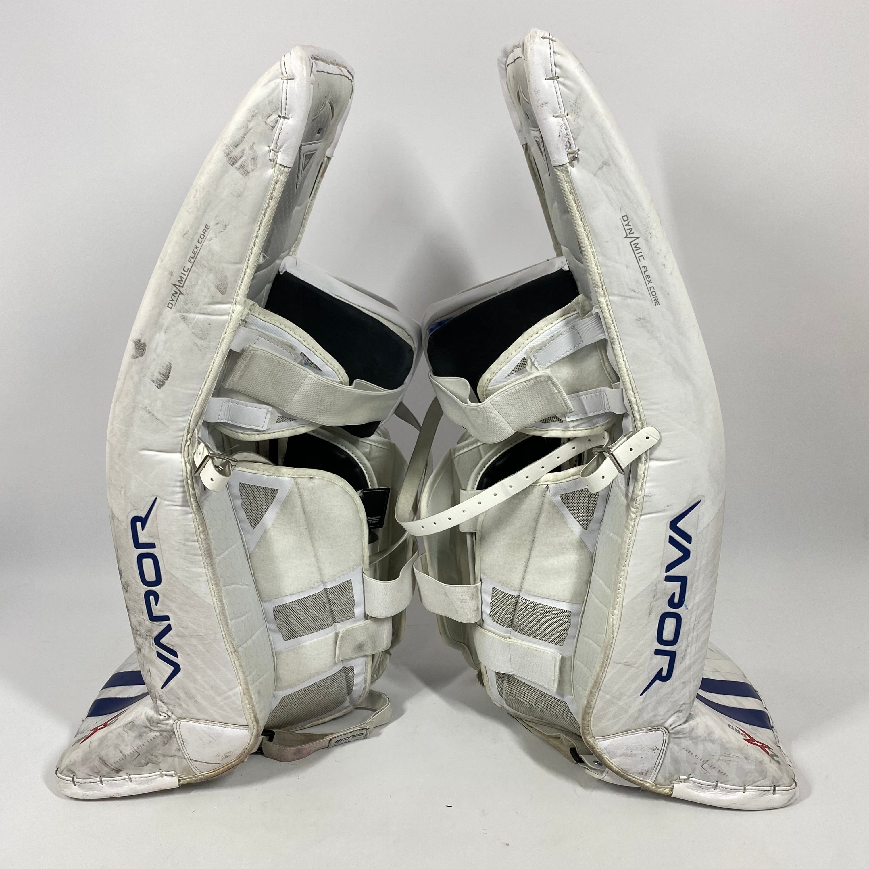 Bauer Vapor 2X Pro - Jambières de gardien de but Pro d'occasion (rouge/blanc/bleu)